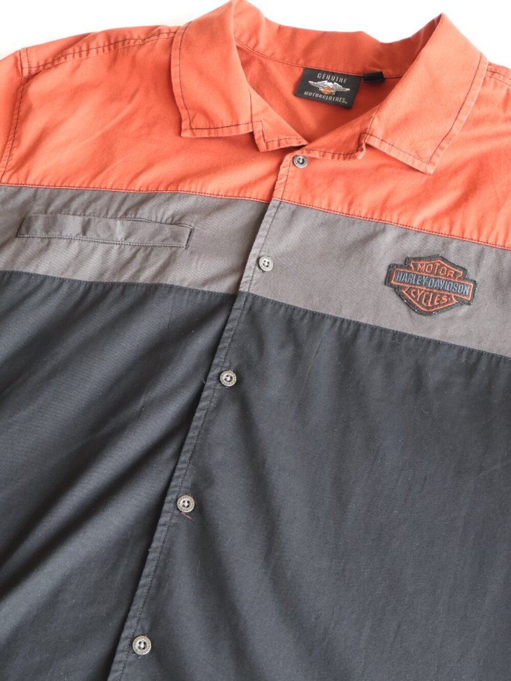 Harley-Davidson Men's Copperblock Short Sleeve Woven Shirt 4X